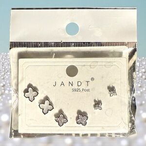 Silver Floral Stud Earrings